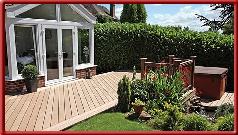 custom garden decking from Top Drawer 
                    Fitted Furniture