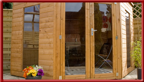 sheds and summerhouses 
                    from Top Drawer Fitted Furniture